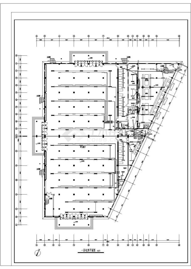 精致食堂电气设计施工图-图一