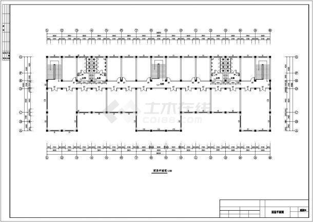 镇江市某木业公司4000平米4层框架结构办公楼建筑设计CAD图纸-图一