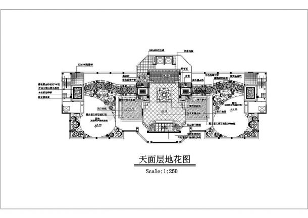 某南国花园会所设计CAD图纸（共3张）-图二