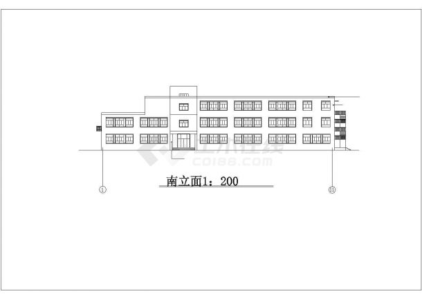 某地小学教学楼设计方案CAD图纸（共7张）-图二