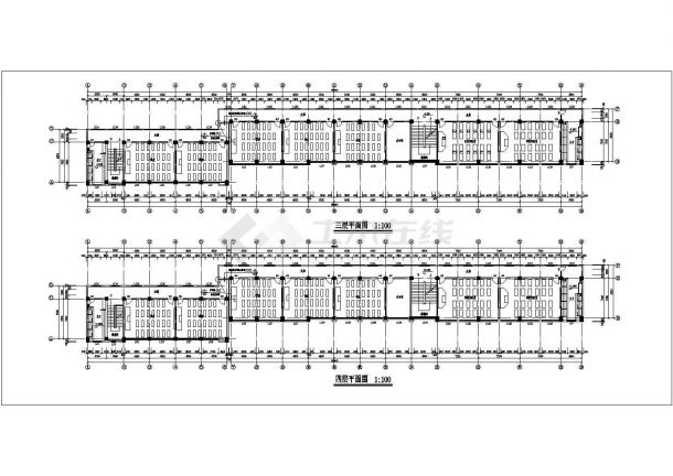 某教学楼设计建筑cad施工图纸-图二