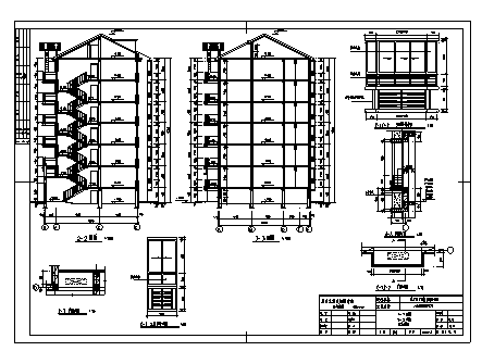 某市六层带架空层砖混结构住宅楼施工cad图(含计算书，毕业设计，建筑图)-图二