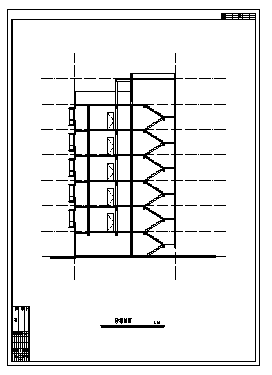 某市六层框架结构大学教师公寓建筑施工cad图(含计算书，毕业设计，结构图)-图二