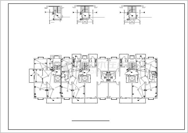 衡阳市某小区17层住宅楼全套电气系统设计CAD图纸（1层5户）-图二