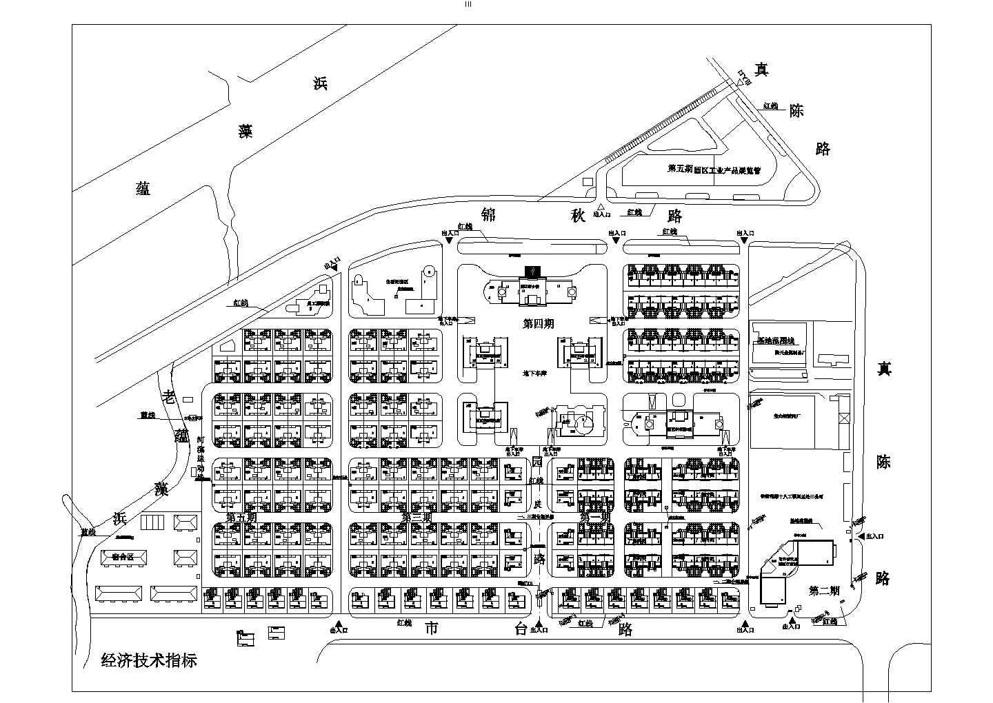 无锡市某大型工业区总平面规划设计CAD图纸