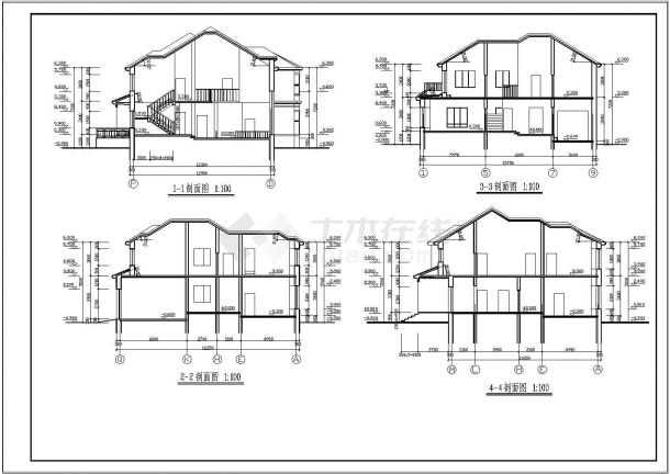 某地二层独栋别墅建筑设计施工图（含效果图）-图二