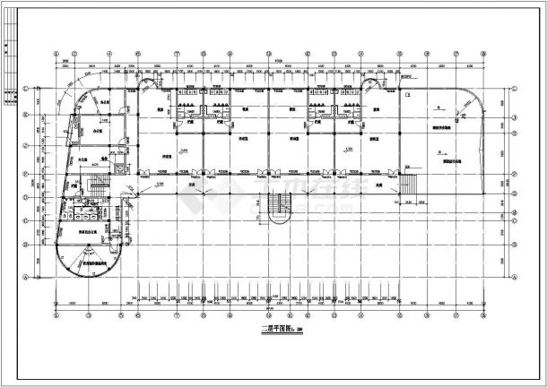三层3176.5平米县幼儿园教学楼建筑设计图（含楼梯卫生间大样）-图一