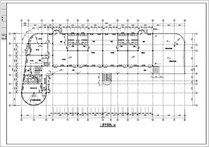 三层3176.5平米县幼儿园教学楼建筑设计图（含楼梯卫生间大样）_图1
