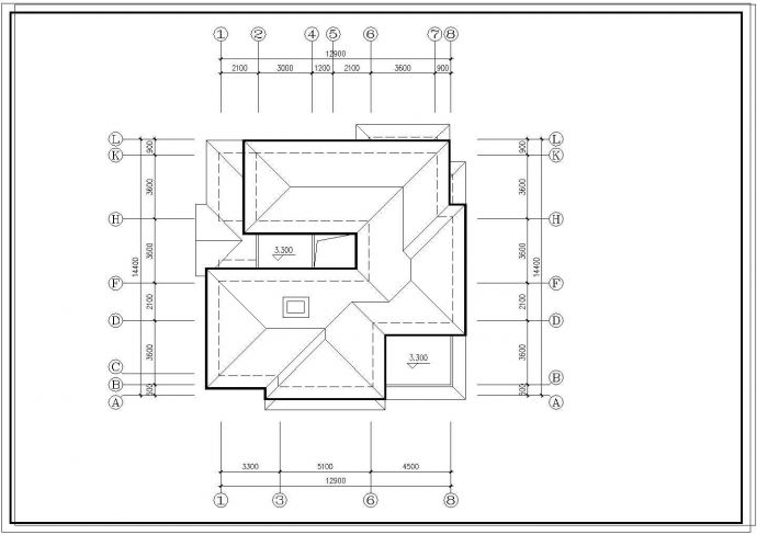 某豪华两层别墅建筑设计施工图_图1