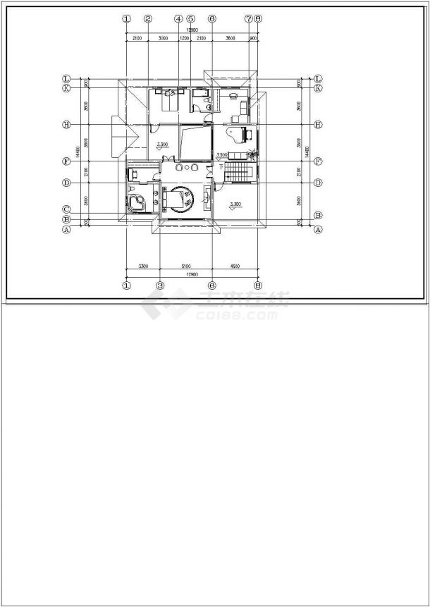某豪华两层别墅建筑设计施工图-图二