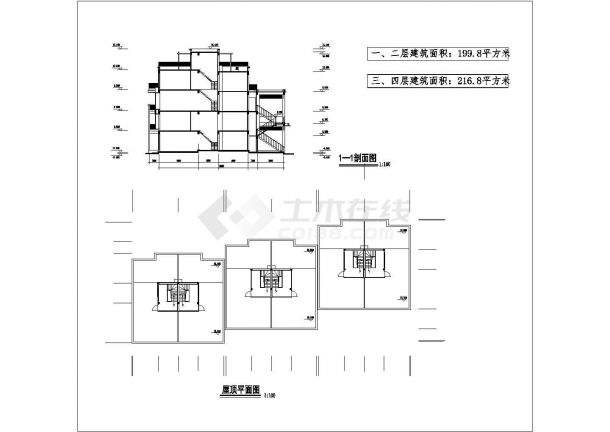 某美式两层别墅建筑cad设计施工图-图一