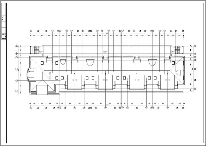 3800平米6层框混结构商住楼建筑设计CAD图纸（带阁楼/底层商用）_图1