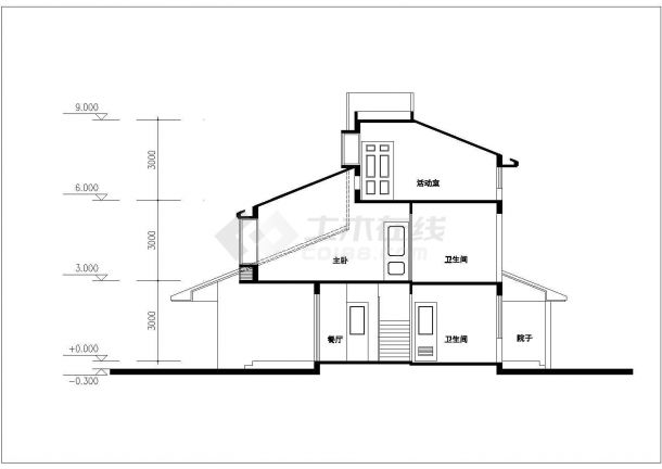 191+197平米两栋3层框架结构单体别墅平立剖面设计CAD图纸-图一