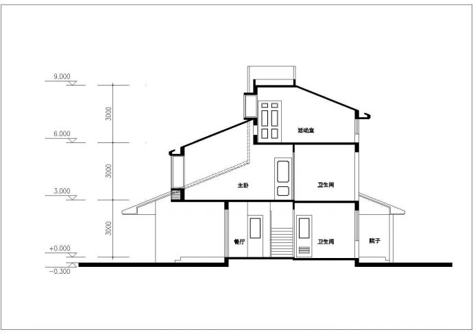 191+197平米两栋3层框架结构单体别墅平立剖面设计CAD图纸_图1