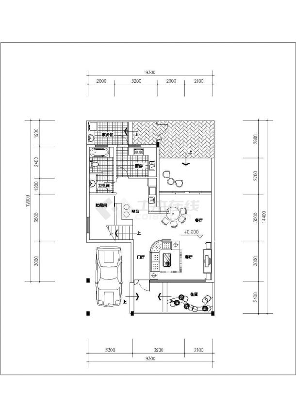 191+197平米两栋3层框架结构单体别墅平立剖面设计CAD图纸-图二