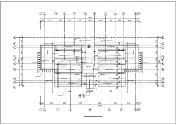 石家庄某小区1万平米左右12层框架结构住宅楼平立剖面设计CAD图纸-图二