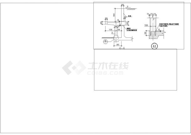 上海某下穿走道建筑设计cad图纸，共四张-图二