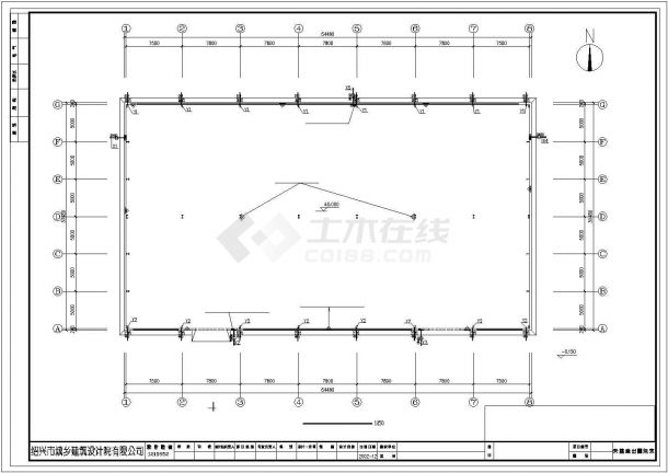 厂房设计_西安某玩具厂单层厂房给排水系统设计CAD图纸-图二