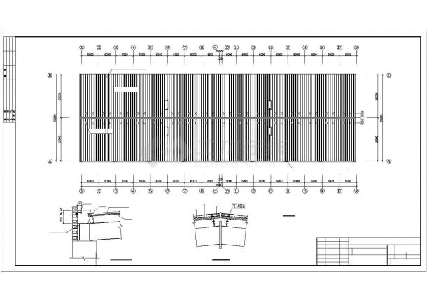厂房设计_成都某工厂2900平米单层钢结构厂房建筑设计CAD图纸-图一