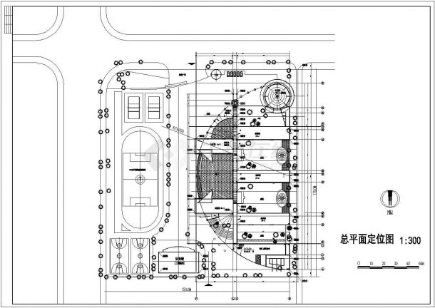 台州白云小学建筑cad施工图-图一