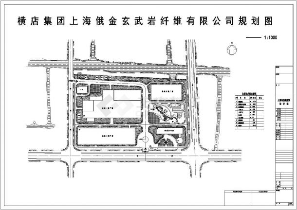 上海崇明区某7.4万平米工厂平面规划设计CAD图纸-图一