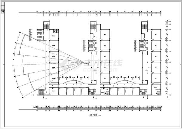 小学教学楼建筑施工cad图及竣工照片-图一