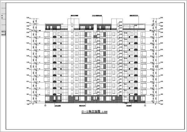 珠海市某小区8500平米11层框剪结构住宅楼砌体建筑设计CAD图纸-图一