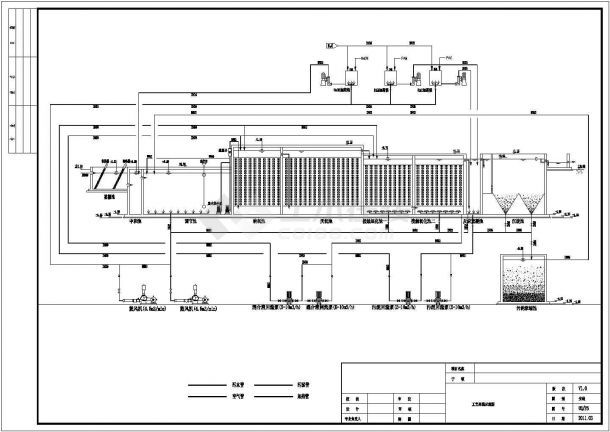某果汁加工厂污水处理站工艺设计详细方案CAD图纸-图二