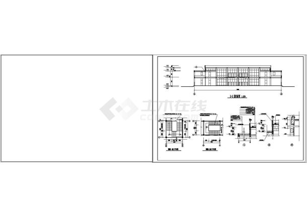 某学院新校舍建筑cad施工图-图一