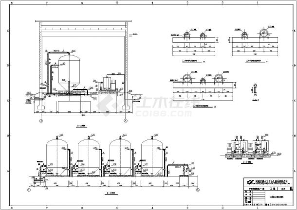 某电厂含煤废水处理工艺设计详细方案CAD图纸-图二