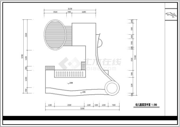 某幼儿园建筑设计施工cad图-图一