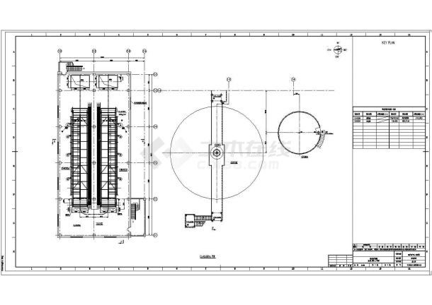 某化工厂渣水处理工艺设计详细方案CAD图纸-图一