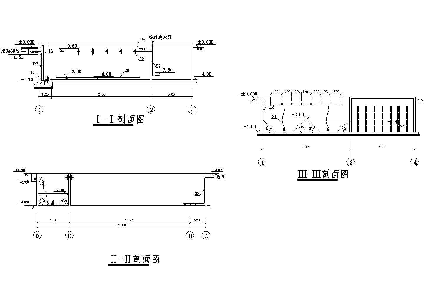 某啤酒厂废水处理站工艺设计详细方案CAD图纸