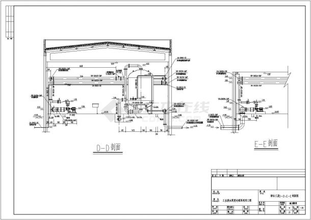 某综合工房工业废水深度处理工艺设计详细方案CAD图纸-图一