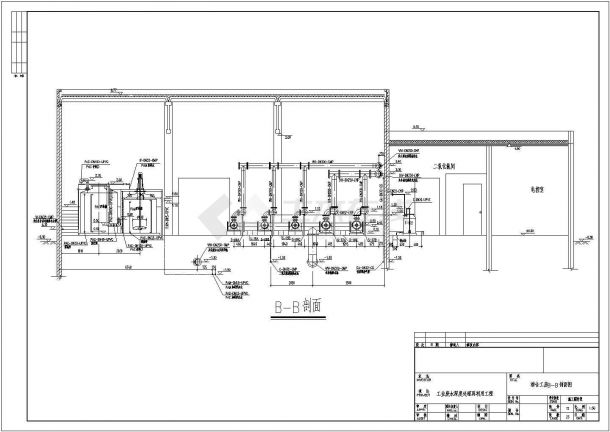 某综合工房工业废水深度处理工艺设计详细方案CAD图纸-图二