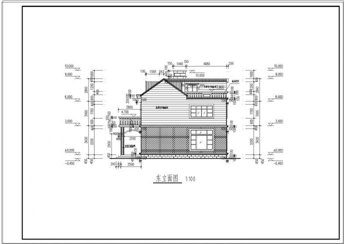某地区两层别墅建筑设计施工图纸_图1