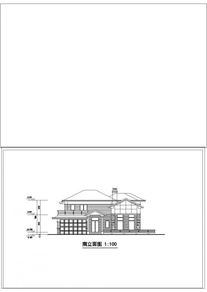 乡村某美式两层独栋别墅建筑设计施工图_图1