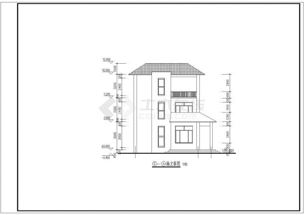 农村住宅（别墅型）建筑设计施工图（含效果图）-图一