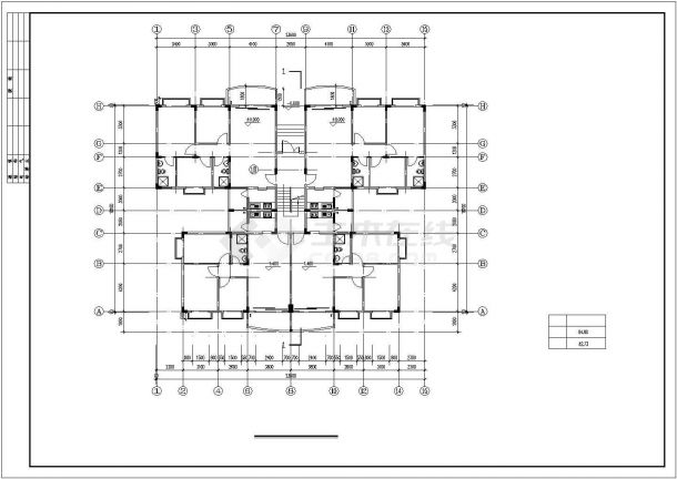 3700平米6层砖混结构住宅楼平立面设计CAD图纸（6层为复式）-图一