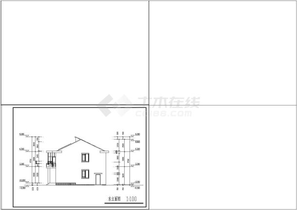坡地独栋两层别墅方案设计施工图-图二