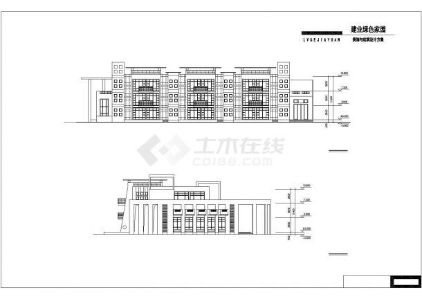 绿色家园之幼儿园建施cad（含效果图，共七张）-图二