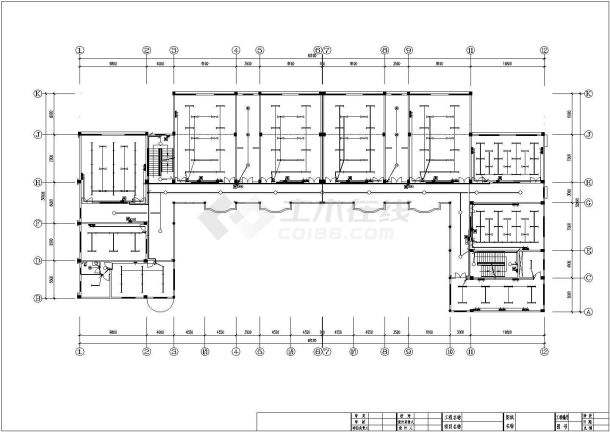 某三层幼儿园电气施工CAD图-图二