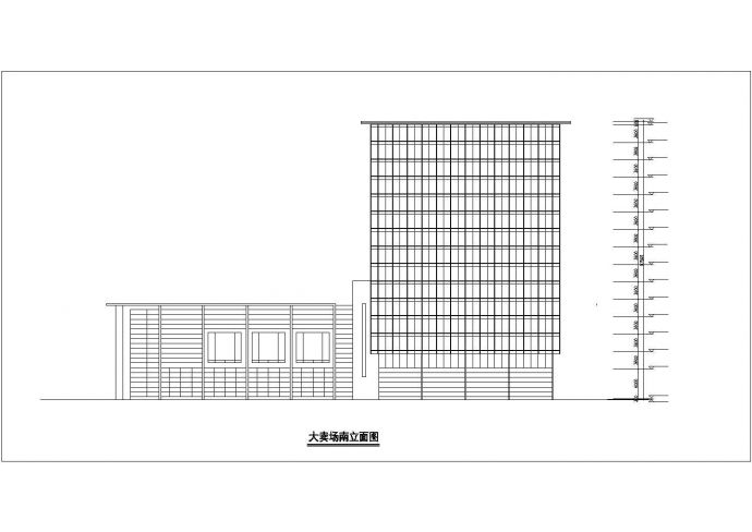 北京丰台区某3层大卖场建筑设计CAD图纸_图1