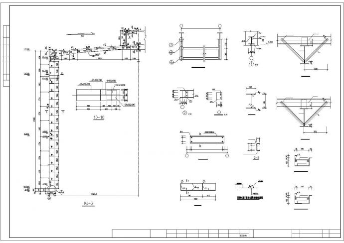 厂房设计_2860平米单层钢结构厂房建筑设计CAD图纸（含结构图）_图1