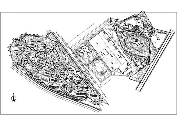 江苏某卷烟制造厂新厂区平面规划设计CAD图纸-图一