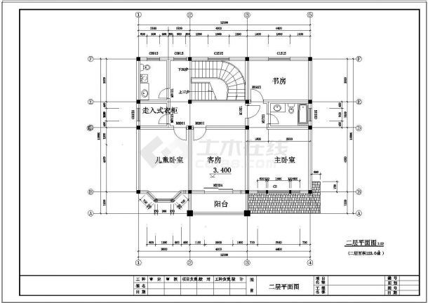 框架结构 螺旋式楼梯二层半独栋别墅建筑结构设计施工图-图二