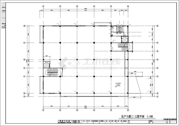南昌市某工厂4层生产大楼给排水系统设计CAD图纸-图二