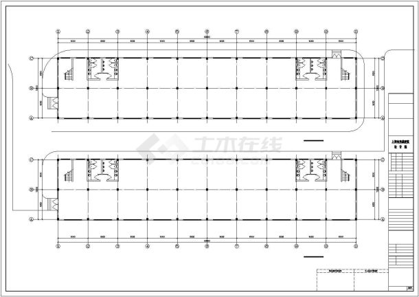 厂房设计_乌鲁木齐某大型机械厂3层车间厂房建筑设计CAD图纸-图一