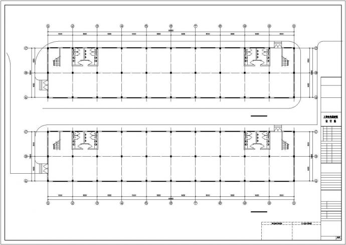 厂房设计_乌鲁木齐某大型机械厂3层车间厂房建筑设计CAD图纸_图1