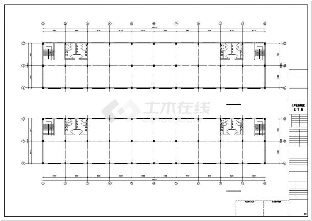 厂房设计_乌鲁木齐某大型机械厂3层车间厂房建筑设计CAD图纸-图二